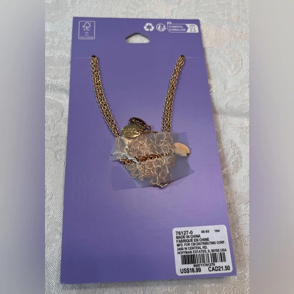 💕 $5 for $25 💕 Claire's Pink and Gold Best Friends Heart Necklace NWT